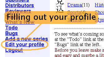 Filling out your profile